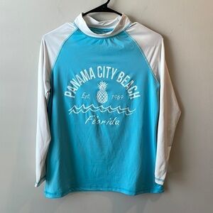 Banana Boat sun protection long sleeve rash guard swim top women Sz medium